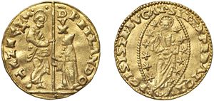 PIETRO LANDO, doge LXXVIII (1539 - 1545) - Zecchino, s.d., Venezia.