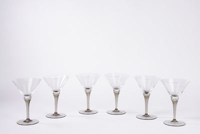 Servizio da Sei Calici da Martini in Vetro