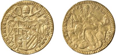 Mezzo zecchino 1758 (an. I) di Clemente XIII, Carlo Rezzonico