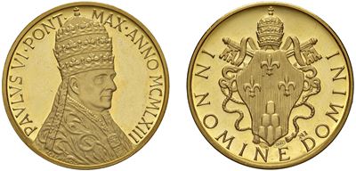 Paolo VI (Giovanni Battista Montini), Medaglia di emissione privata (1963)