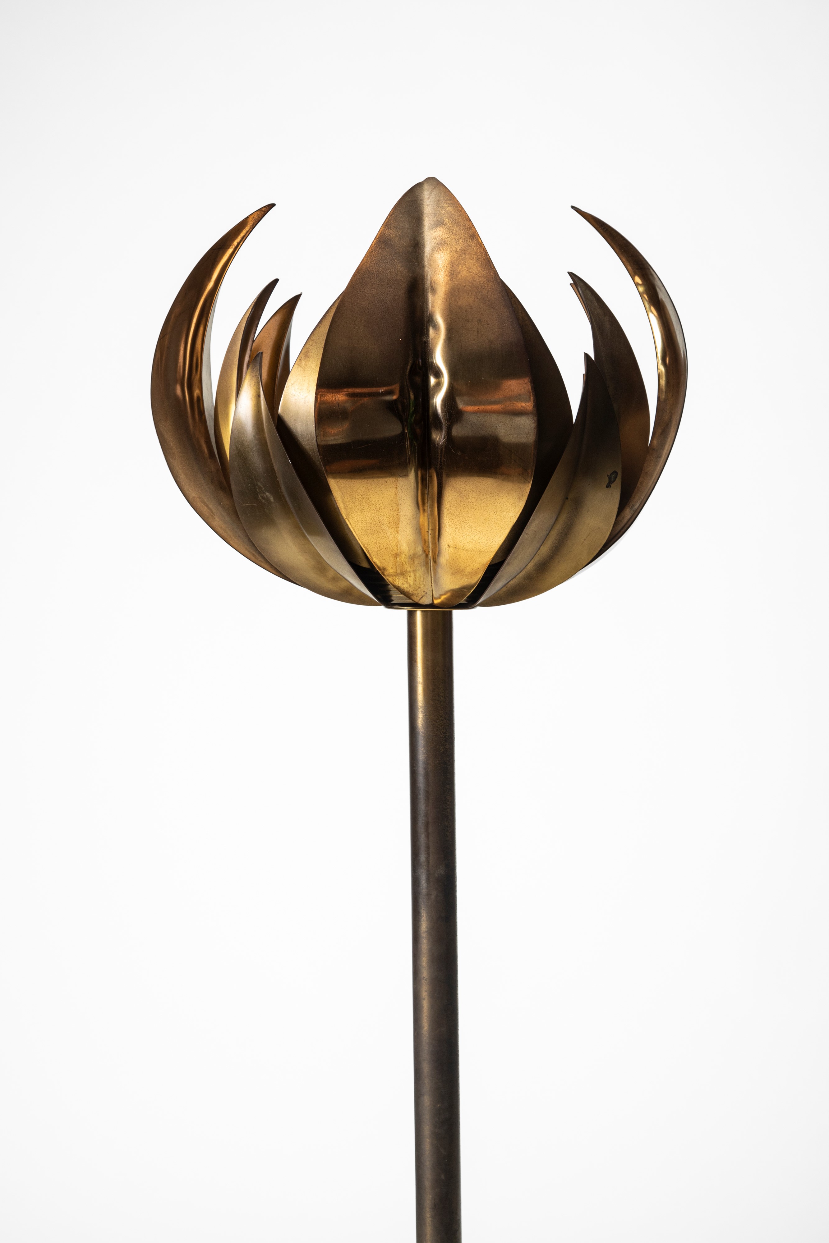 Tommaso Barbi - Lampada da terra in ottone e metallo (circa 1970)