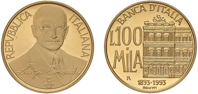 100.000 lire 1994 (Roma) in oro