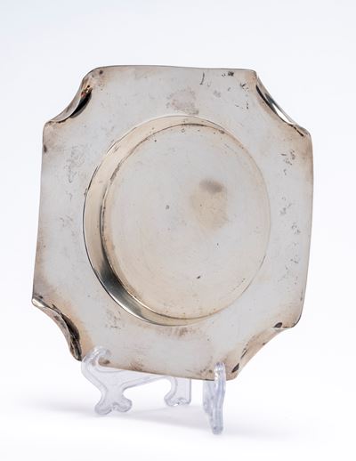 Sheffield 1923, Posacenere quadrato in argento 925 con particolare circolare interna