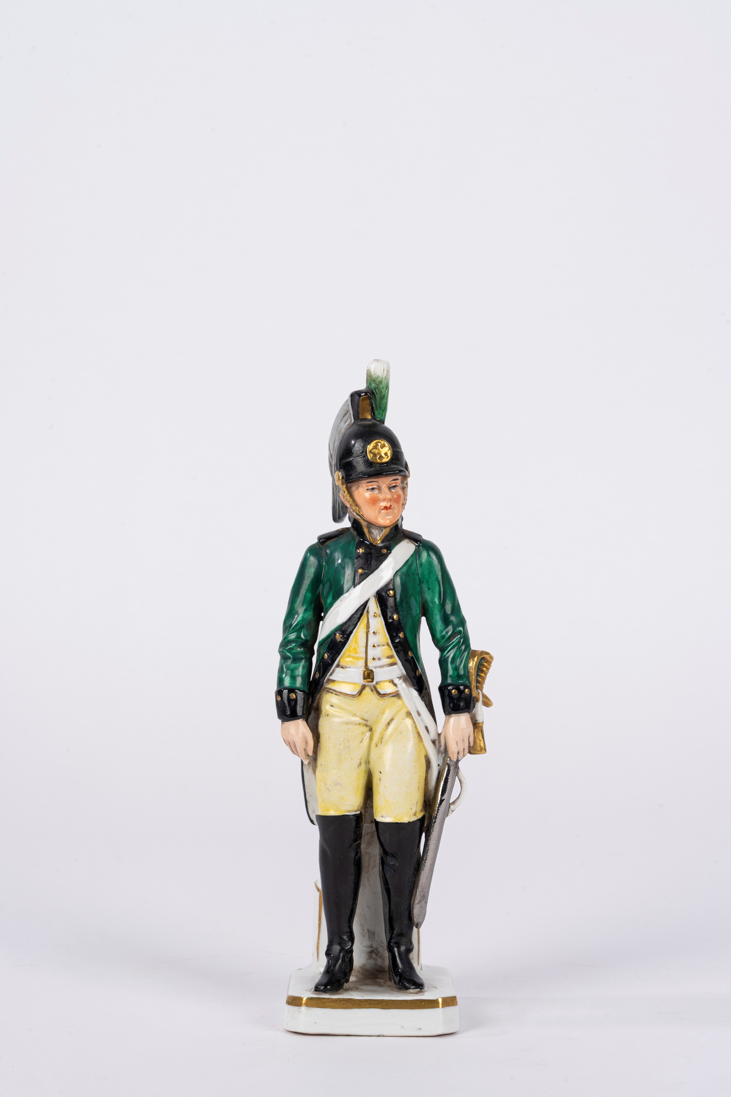 Collezione di 11 soldatini e statuine in porcellana policroma, Capodimonte/Herend/Ludwigsburg, XX...