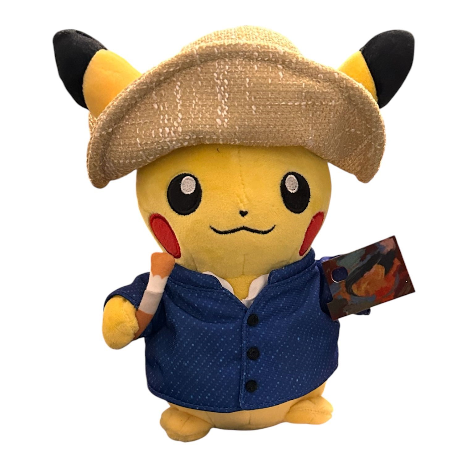 Lotto promozionale Pokémon, Pikachu con cappello in feltro grigio (carta), tela e plush