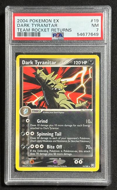 Nakaoka, Dark Tyranitar Team Rocket Returns (TRR 19) — PSA 7