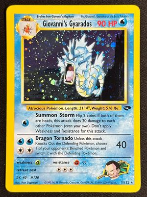 Pokemon -Giovanni's Gyarados Holo Gym Challenge GC 5 ENG - RAW
