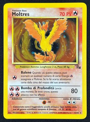 Moltres Holo Fossil FO 12 ITA - RAW HOLO SWIRL