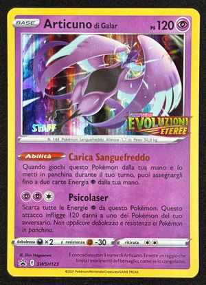 Galarian Articuno STAFF Stamped Ethereal Evolutions SWSH 123 ITA - RAW