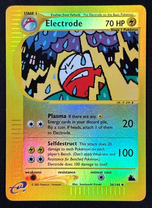 electrode pokemon card Mini Playing shuffle your deck Pokmon - Electrode Reverse Skyridge