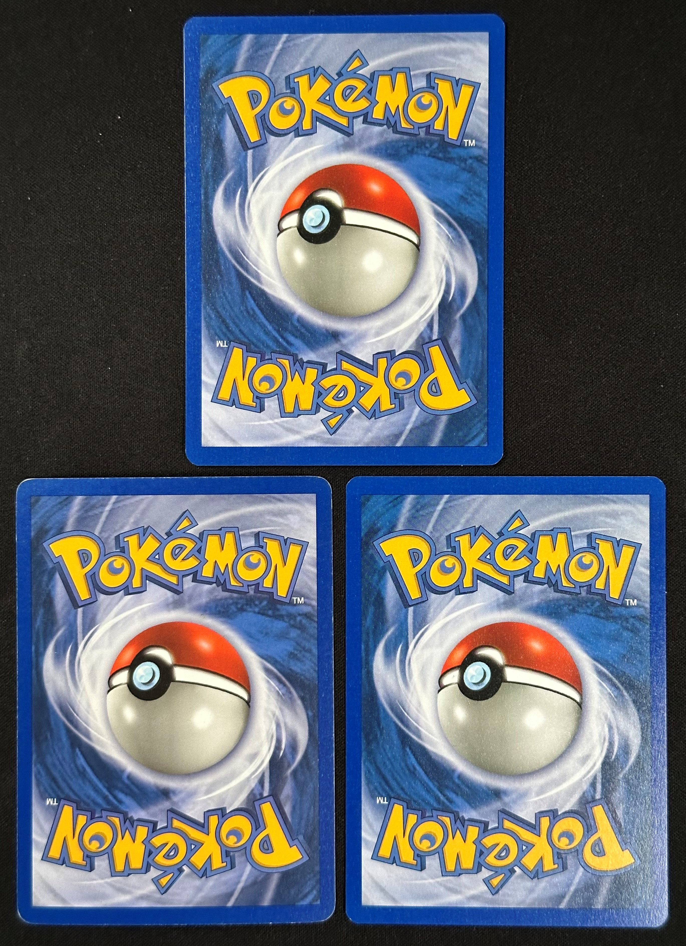 Carte Pokémon di Skyridge (2003), reverse holo, lotto di tre esemplari