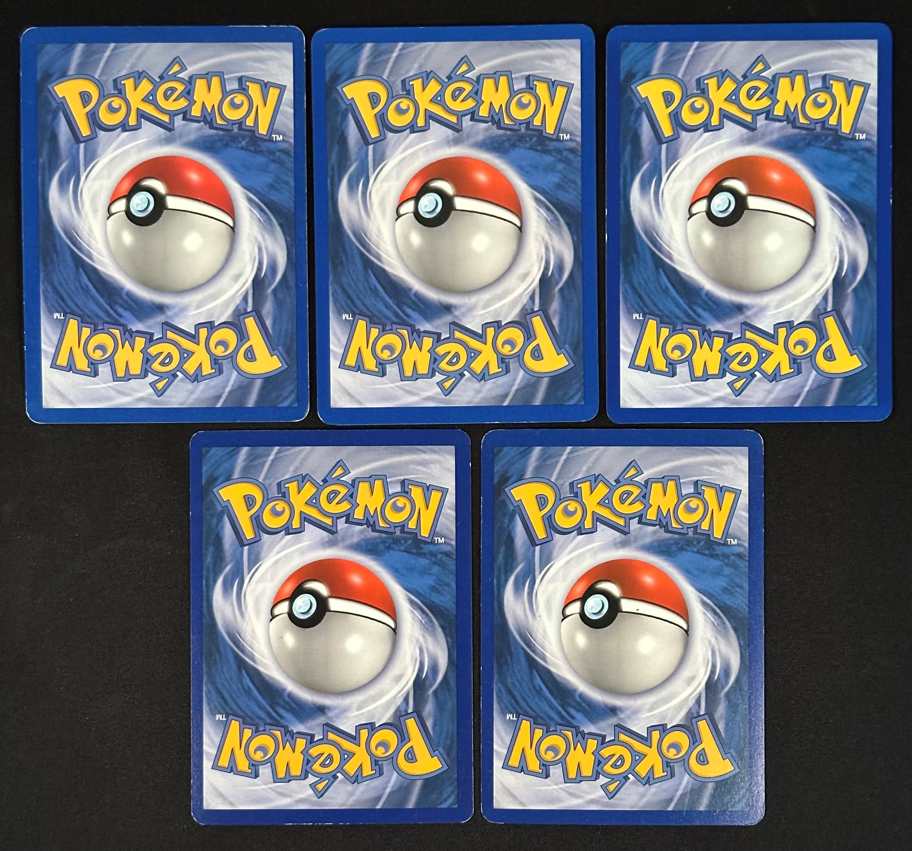 Carte Pokémon Stamped Holo (era EX) ed espansioni miste, cinque pezzi + carta addestramento Ventu...