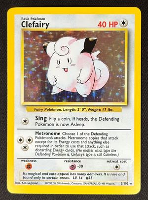 Clafairy Holo Base Set BS 5 ENG - RAW