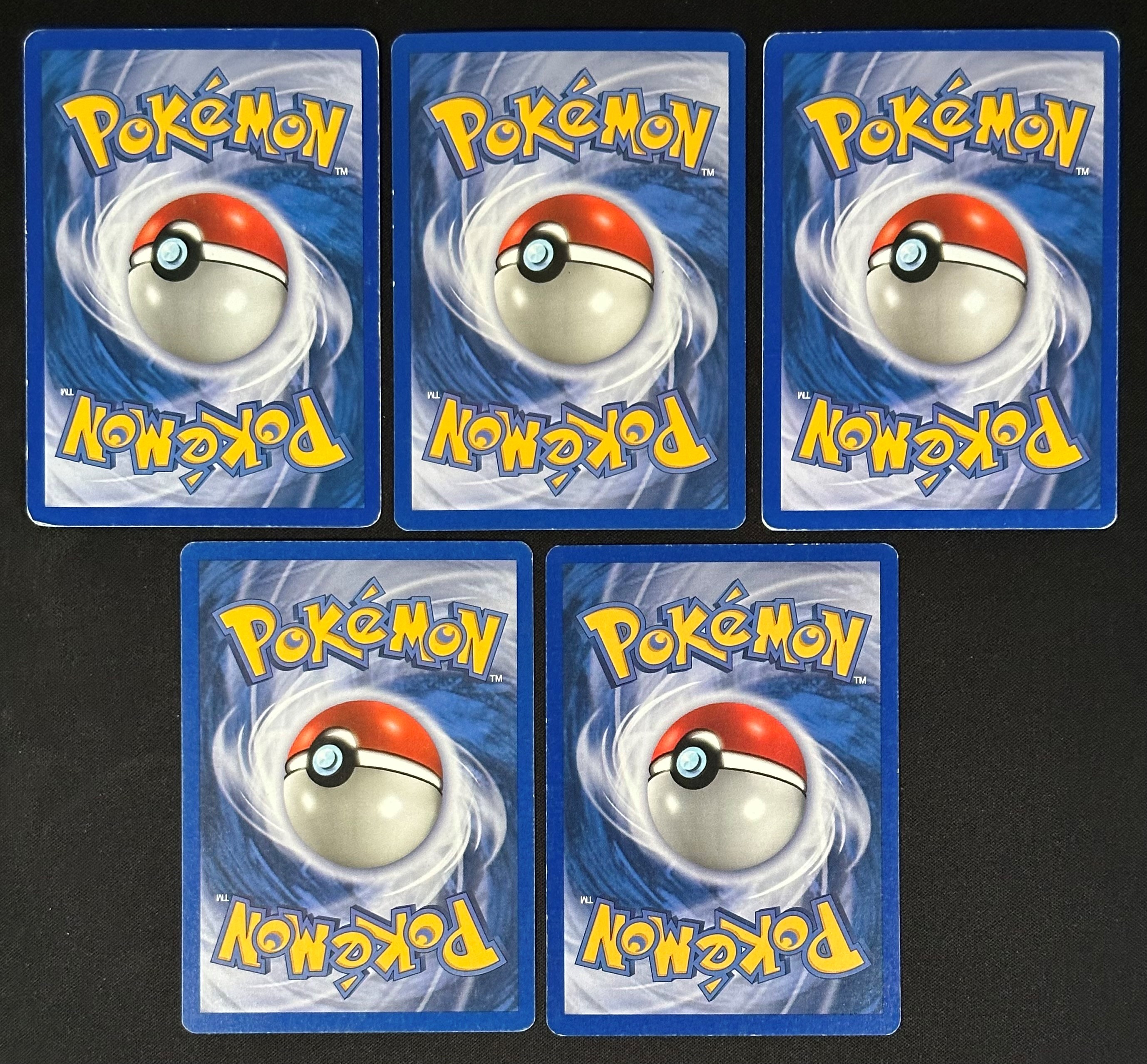 Carte Pokémon Holo vintage, lotto composto da 5 pezzi (ITA/ENG)