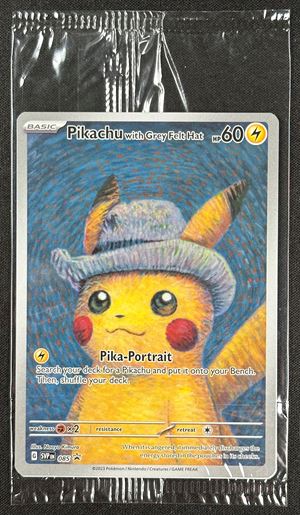 Pikachu with gray felt hat SVP 085 ENG - SEALED