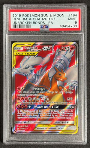 Reshiram&amp;Charizard GX UNB 194 ENG - PSA 9