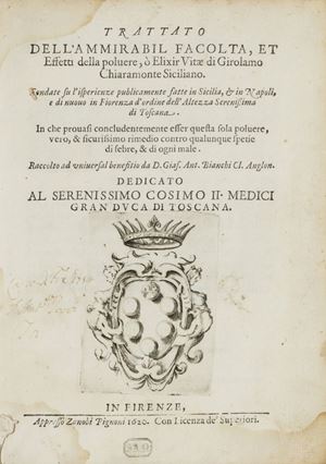Trattato dell'ammirabil facolta, et effetti della poluere, o elixir vitae 