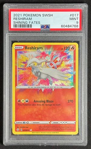 Reshiram - Sword &amp; Shield Shining Fates - English - PSA 9