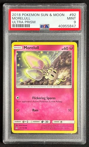 Sun &amp; Moon - Morelull - Ultra Prism - English - PSA 9