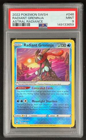 Radiant Greninja - Sword &amp; Shield - English - 2022 - PSA 9