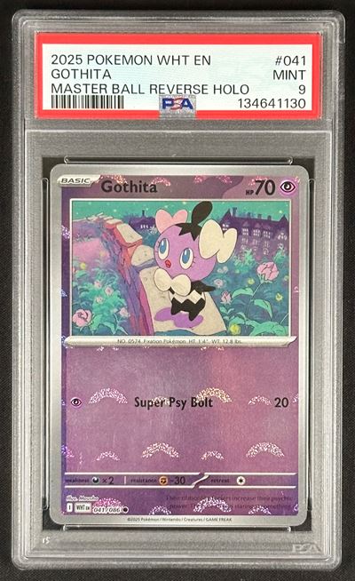 Gothita, Master Ball Reverse Holo (inglese) – carta Pokémon, PSA 9 Error