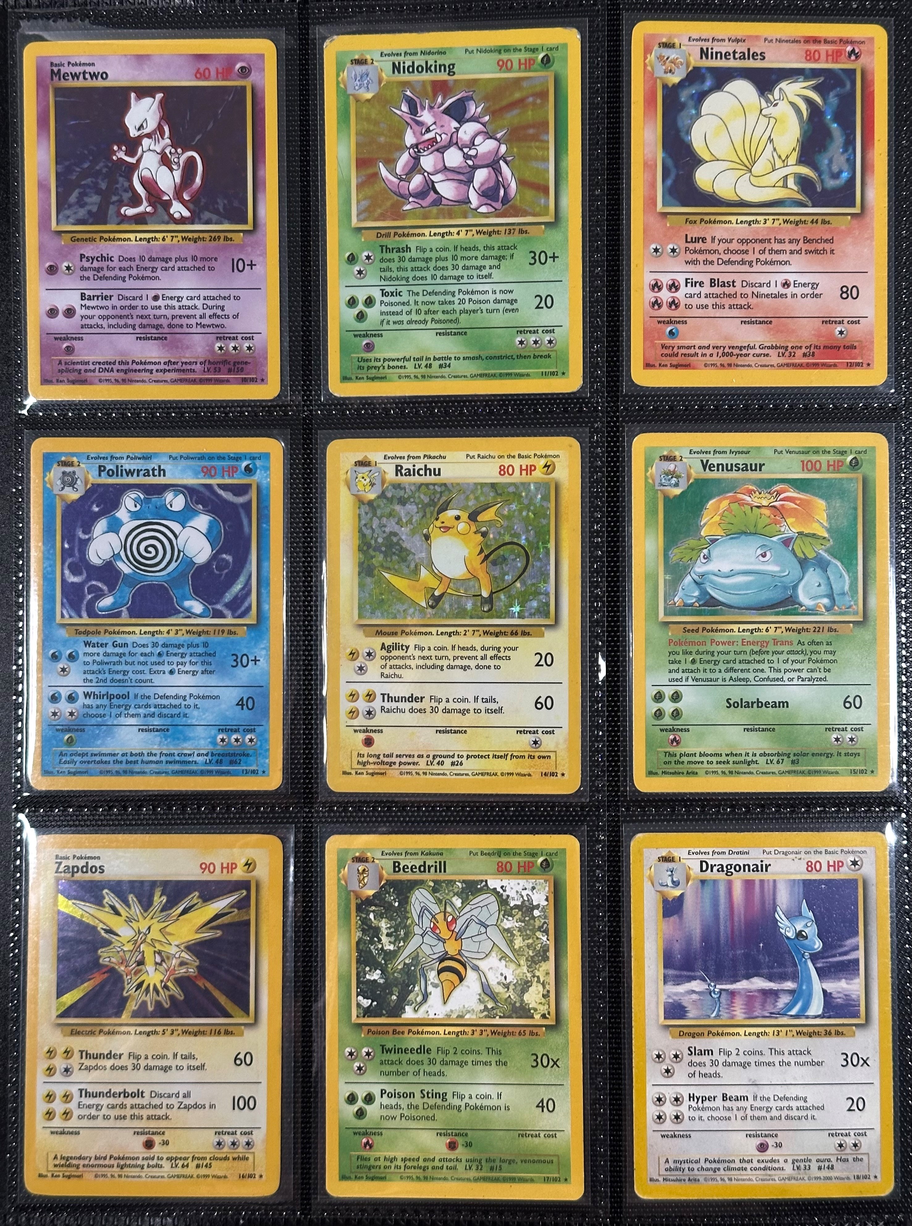 Set Base Pokémon Unlimited (inglese), 1999 – Collezione da 102 carte