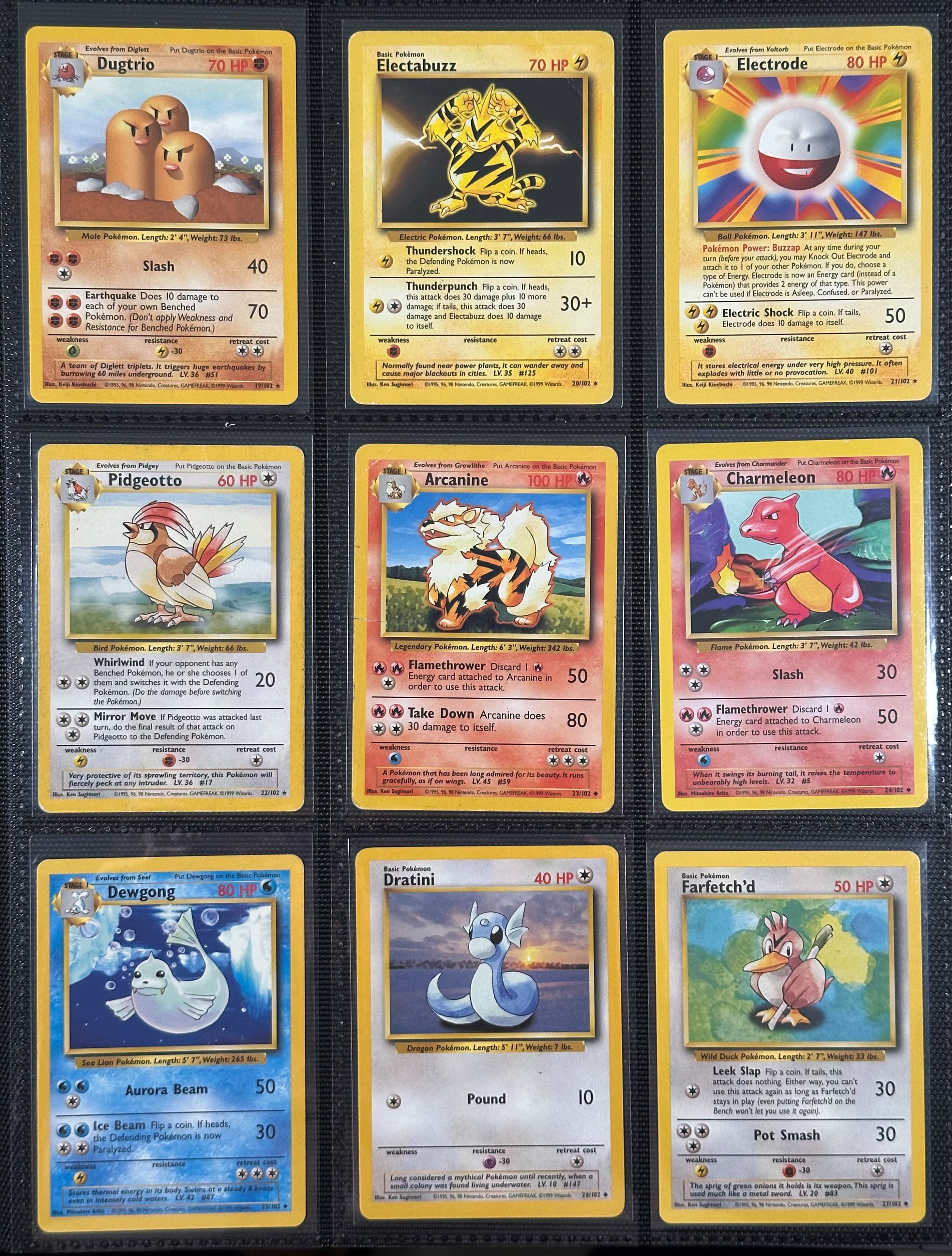 Set Base Pokémon Unlimited (inglese), 1999 – Collezione da 102 carte