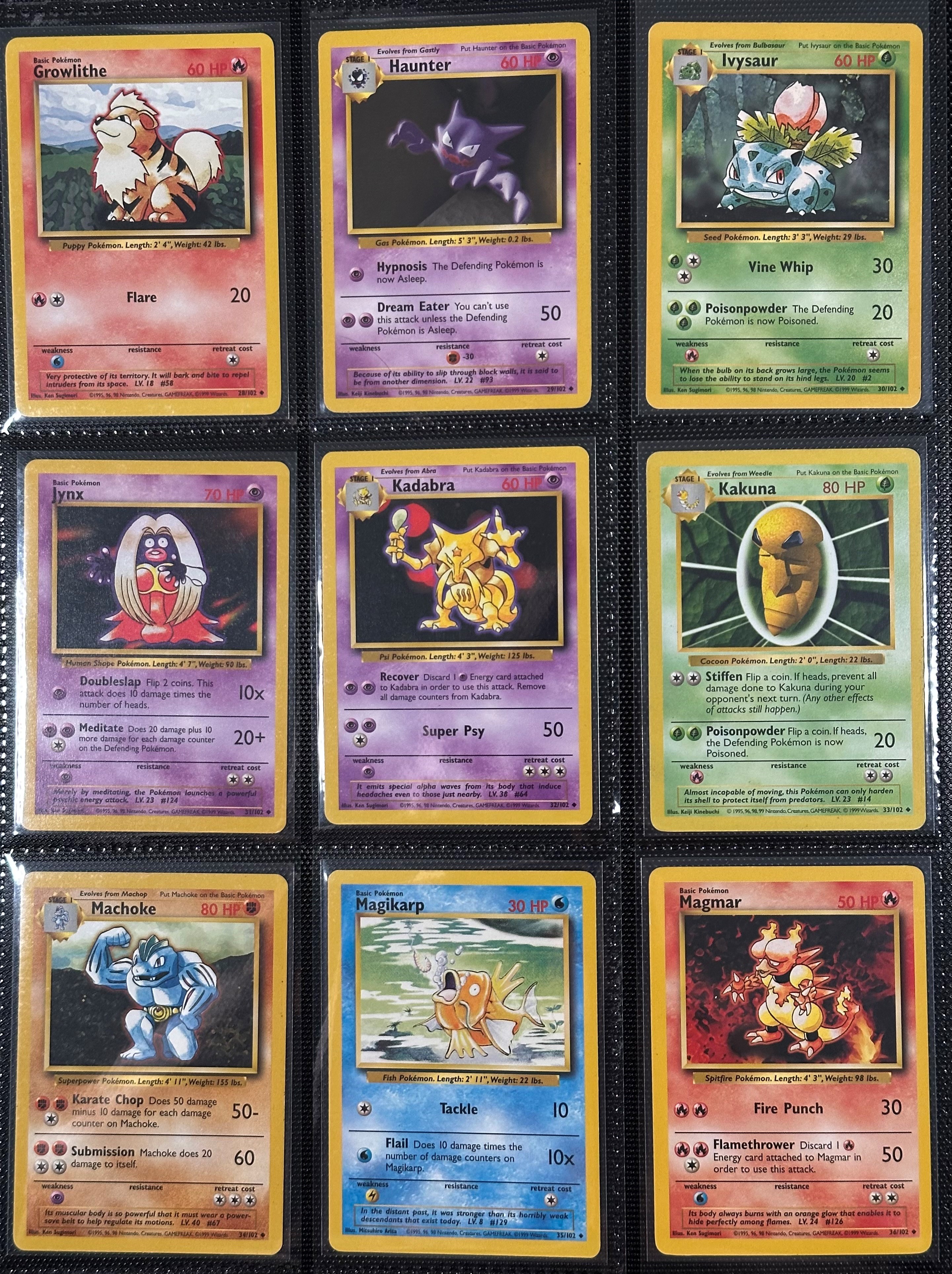 Set Base Pokémon Unlimited (inglese), 1999 – Collezione da 102 carte