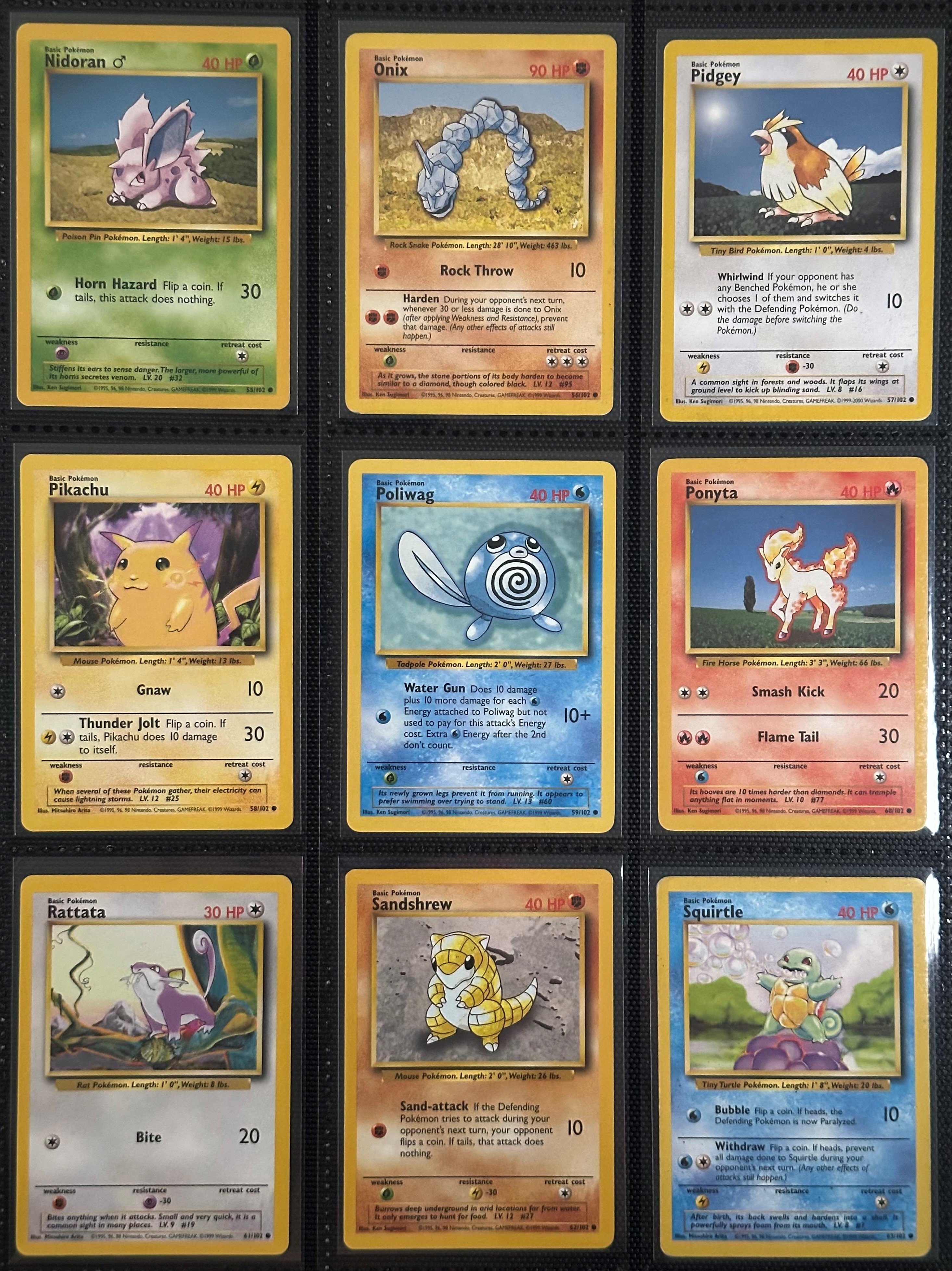 Set Base Pokémon Unlimited (inglese), 1999 – Collezione da 102 carte