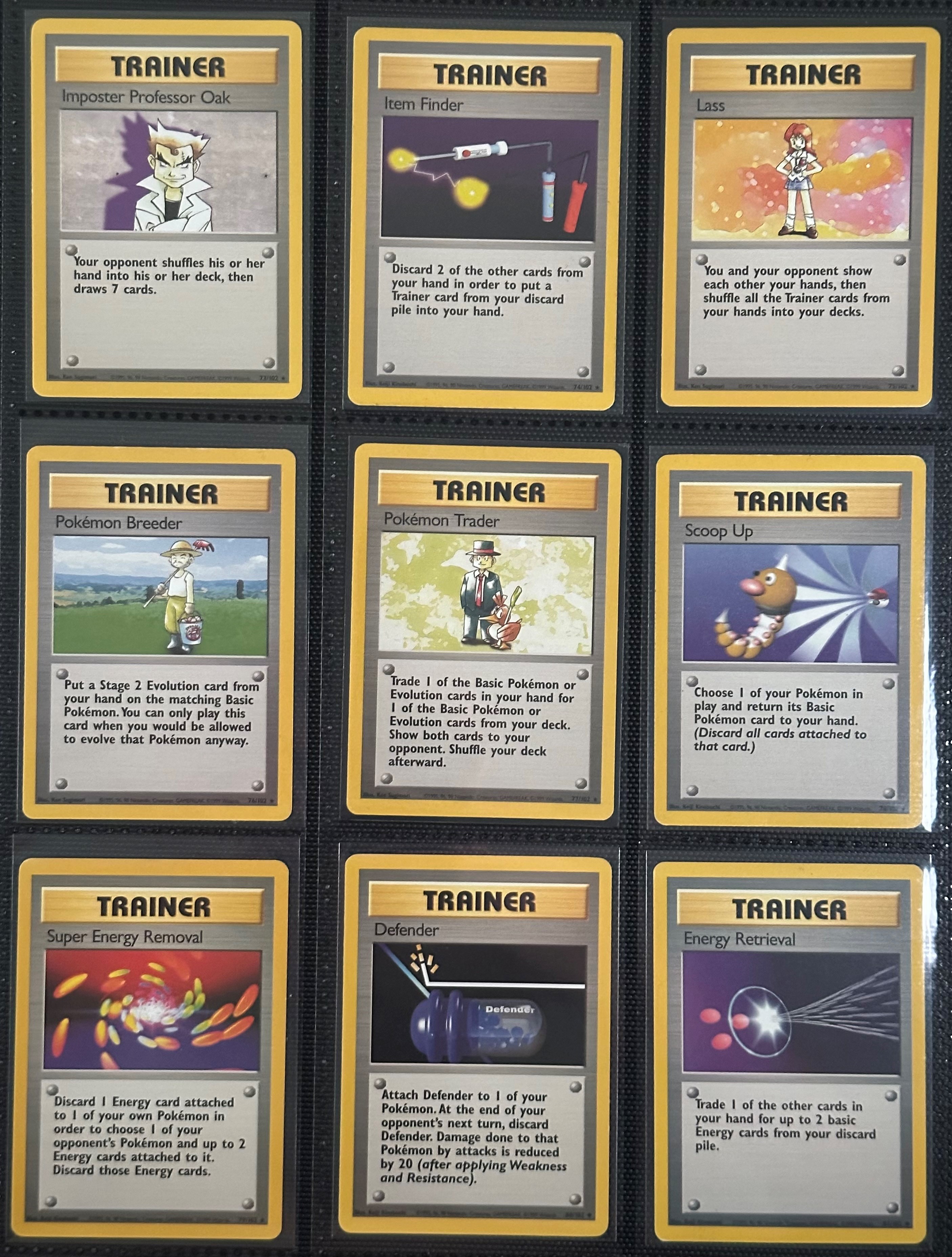 Set Base Pokémon Unlimited (inglese), 1999 – Collezione da 102 carte