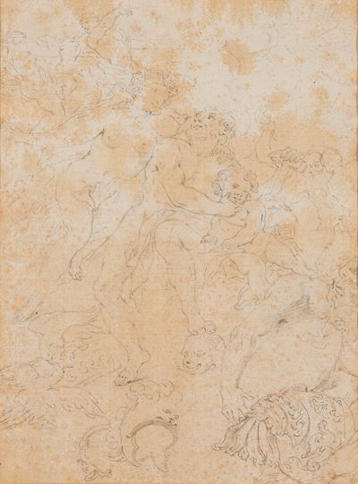 Venere e Marte, matita su carta