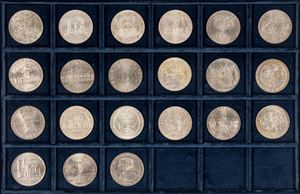 SECONDA REPUBBLICA (1945 - ) - Giro completo delle 21 monete da 100 schilling, 1975/1979, Vienna.