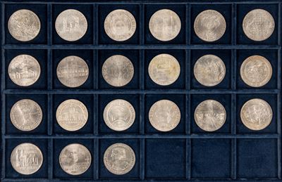 Raccolta numismatica, Giro completo di 21 monete da 100 Schilling (1975/1979), Seconda Repubblica...