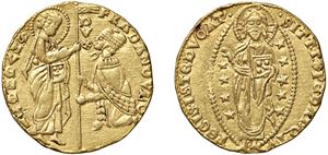 FRANCESCO DANDOLO, doge LII (1328 - 1339) - Ducato, s.d., Venezia.