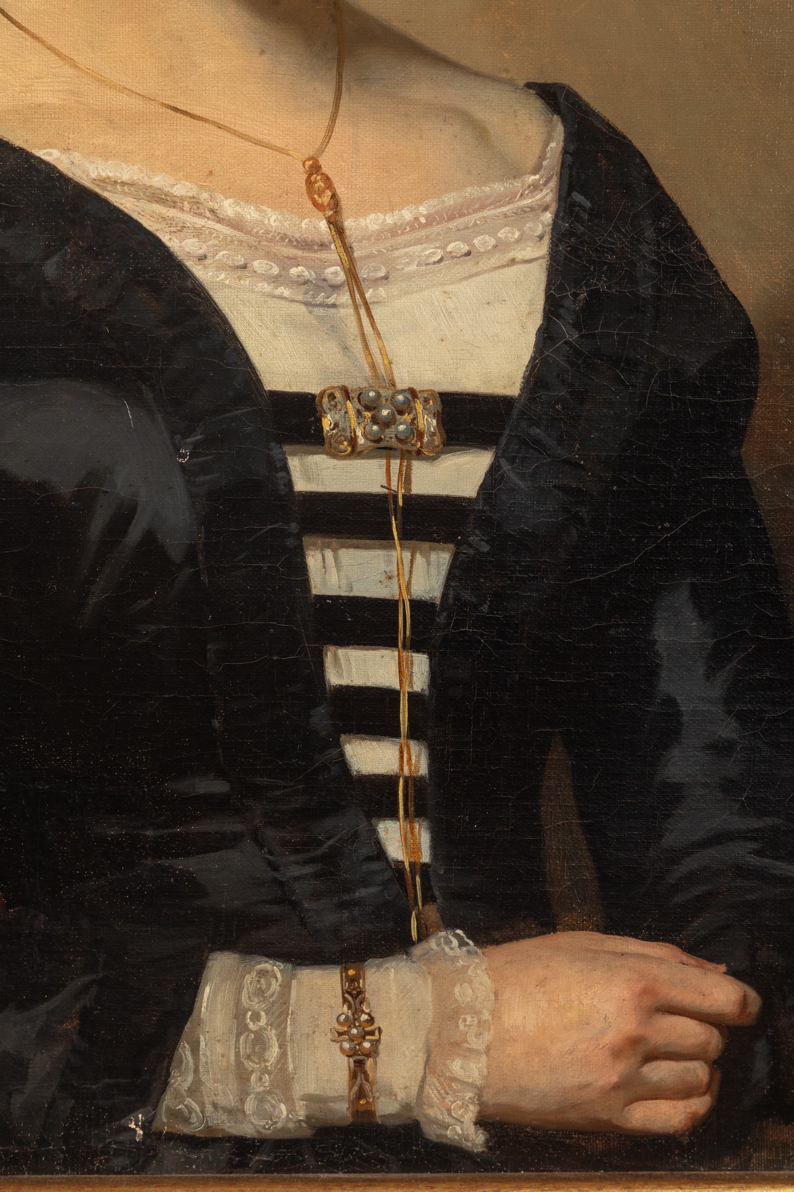 Scuola Europea, Secolo XIX - Ritratto femminile, olio su tela
