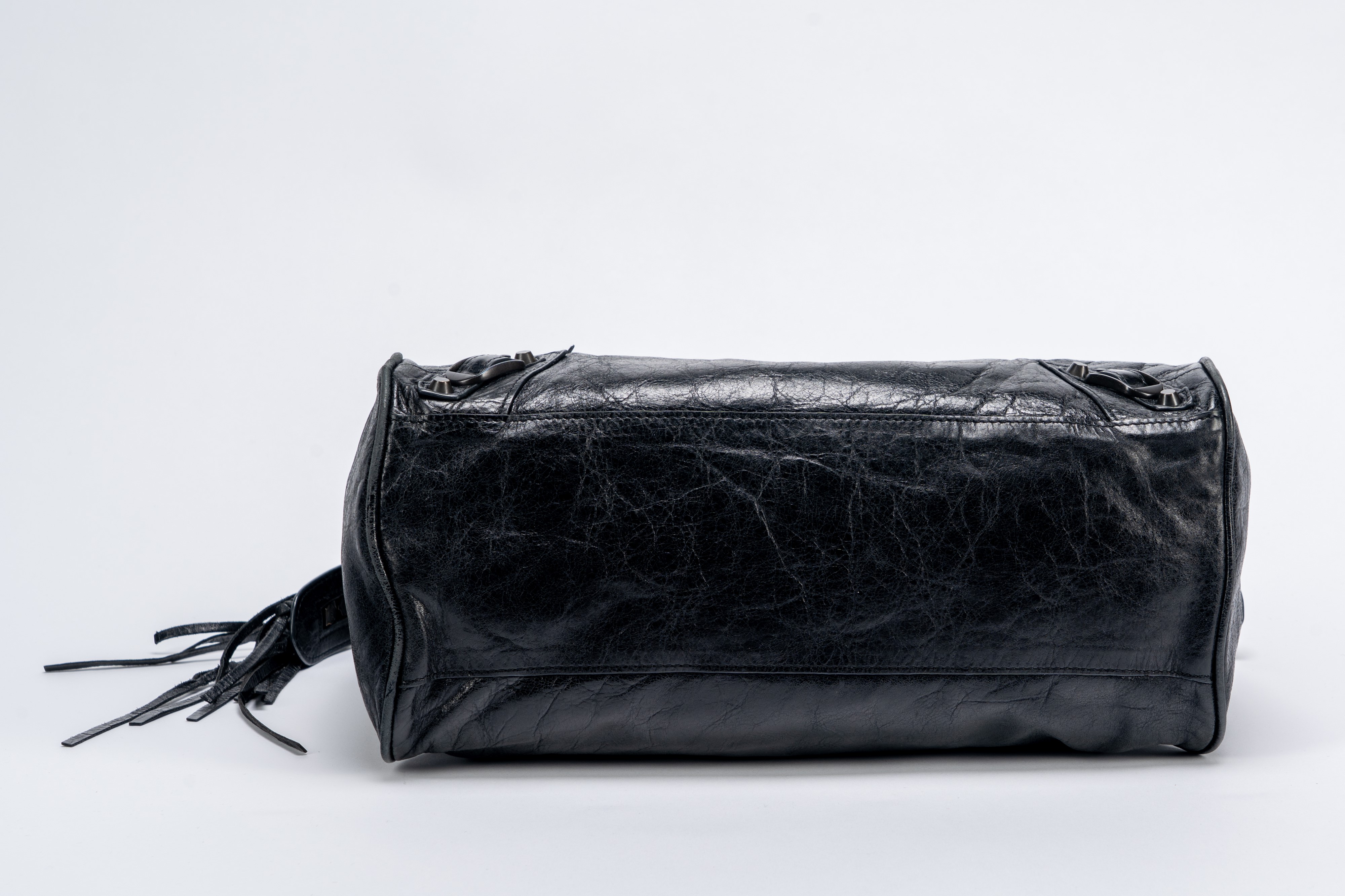 Balenciaga - Borsa City, in pelle nera con chiusura a cerniera