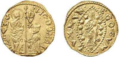 Luigi Cigoi, Falso quarto di zecchino di Nicolò Donà (doge XCIII), oro