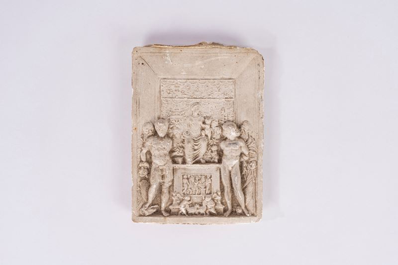 Calco in gesso, Madonna con Bambino tra Santi