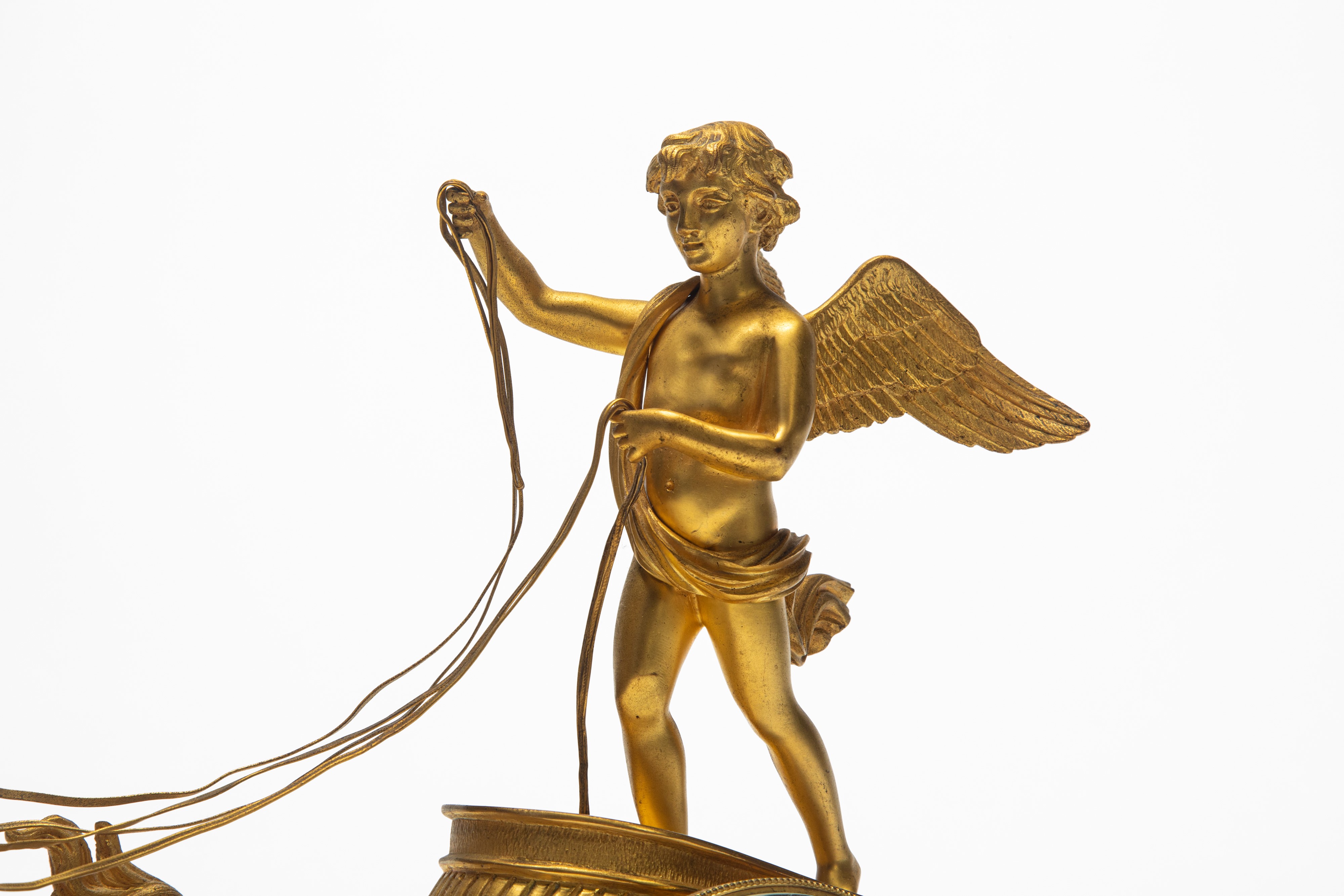 Orologio da tavolo, marmo e bronzo dorato, inizio XIX secolo