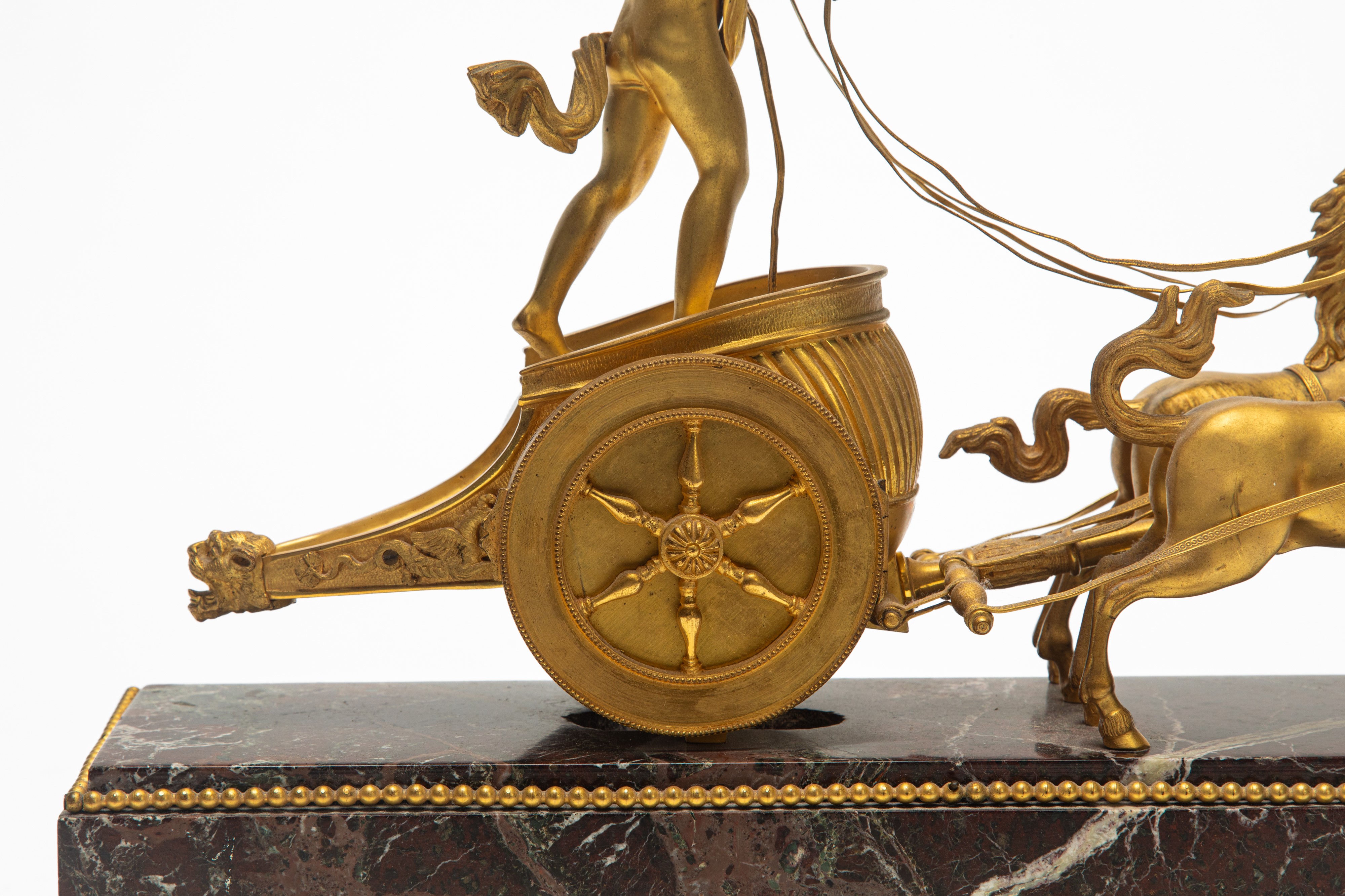 Orologio da tavolo, marmo e bronzo dorato, inizio XIX secolo