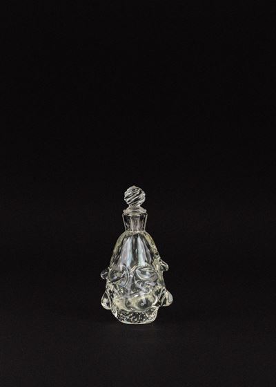 Ercole Barovier (probabile), Flacone in vetro di Murano “a Mugnoni” con tappo, anni ’50 del Novec...