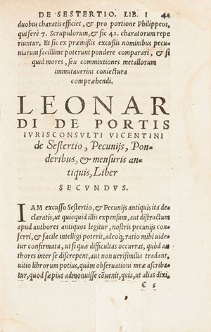 De Sestertio, pecunijs, Ponderibus, & mensuris antiquis, Libri duo