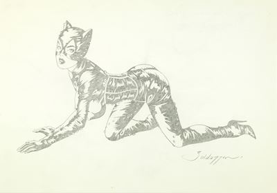 Chiara - Catwoman (matita su cartoncino)