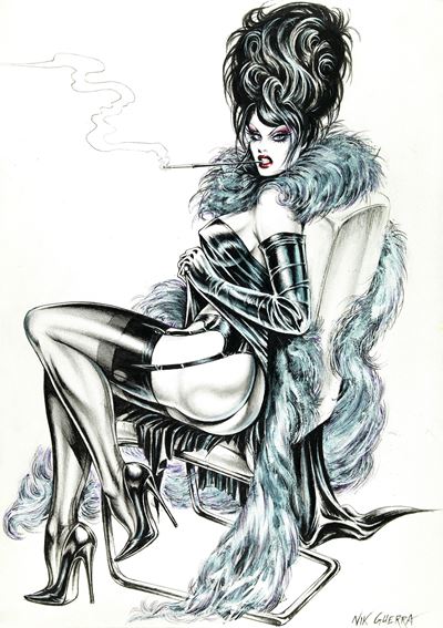Magenta – In Furs, tecnica mista su cartoncino (2018)