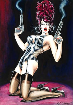 Magenta with Two Guns