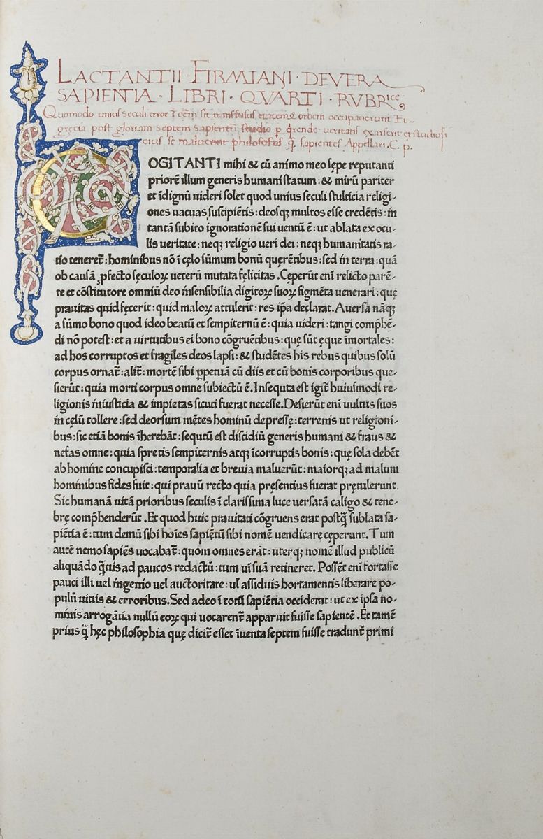 Lactantius, Lucius Coelius Firmianus - Opera