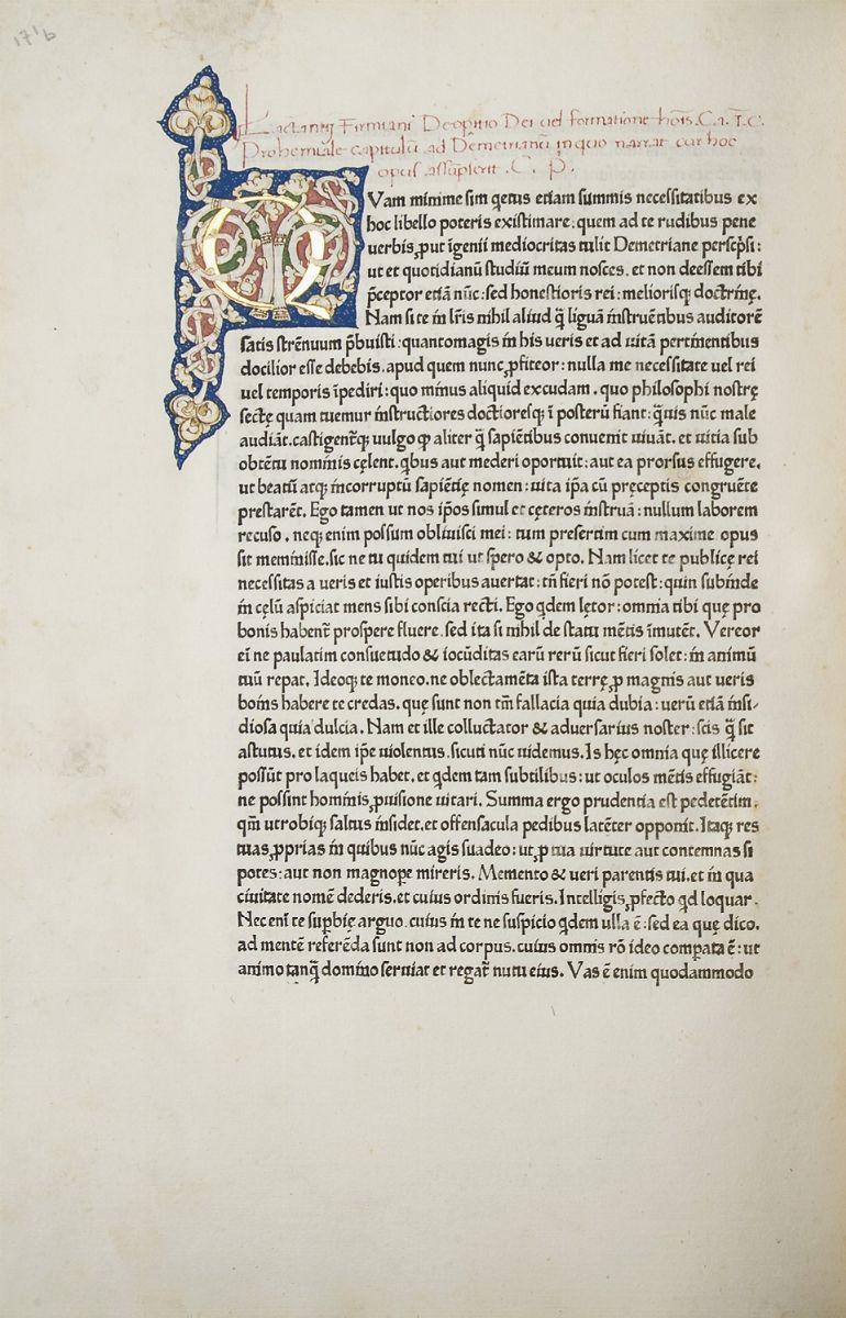 Lactantius, Lucius Coelius Firmianus - Opera
