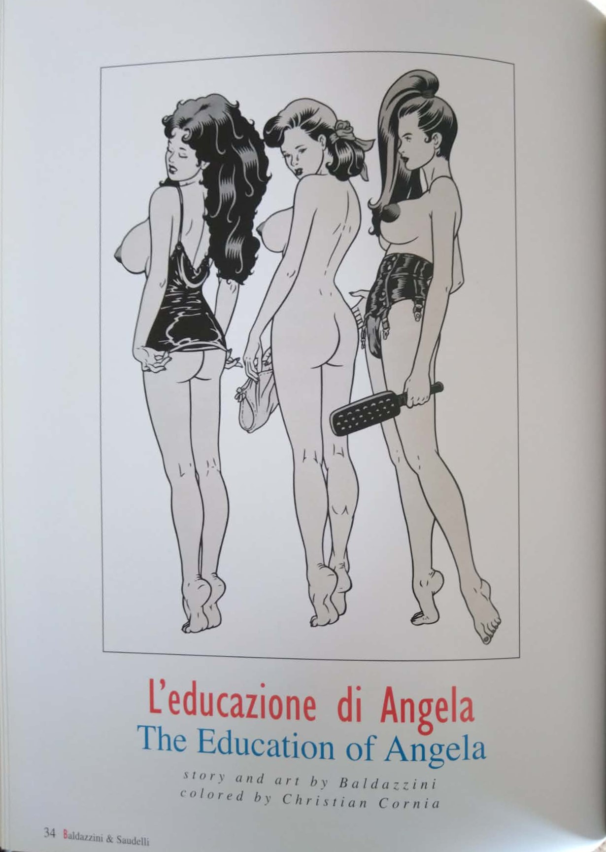 Roberto Baldazzini - L’educazione di Angela (matita e china su cartoncino)