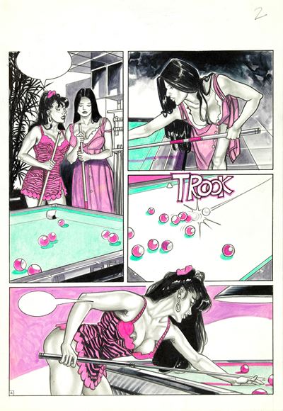 Gioco di gruppo (tavola originale), tecnica mista su cartoncino, anni 90