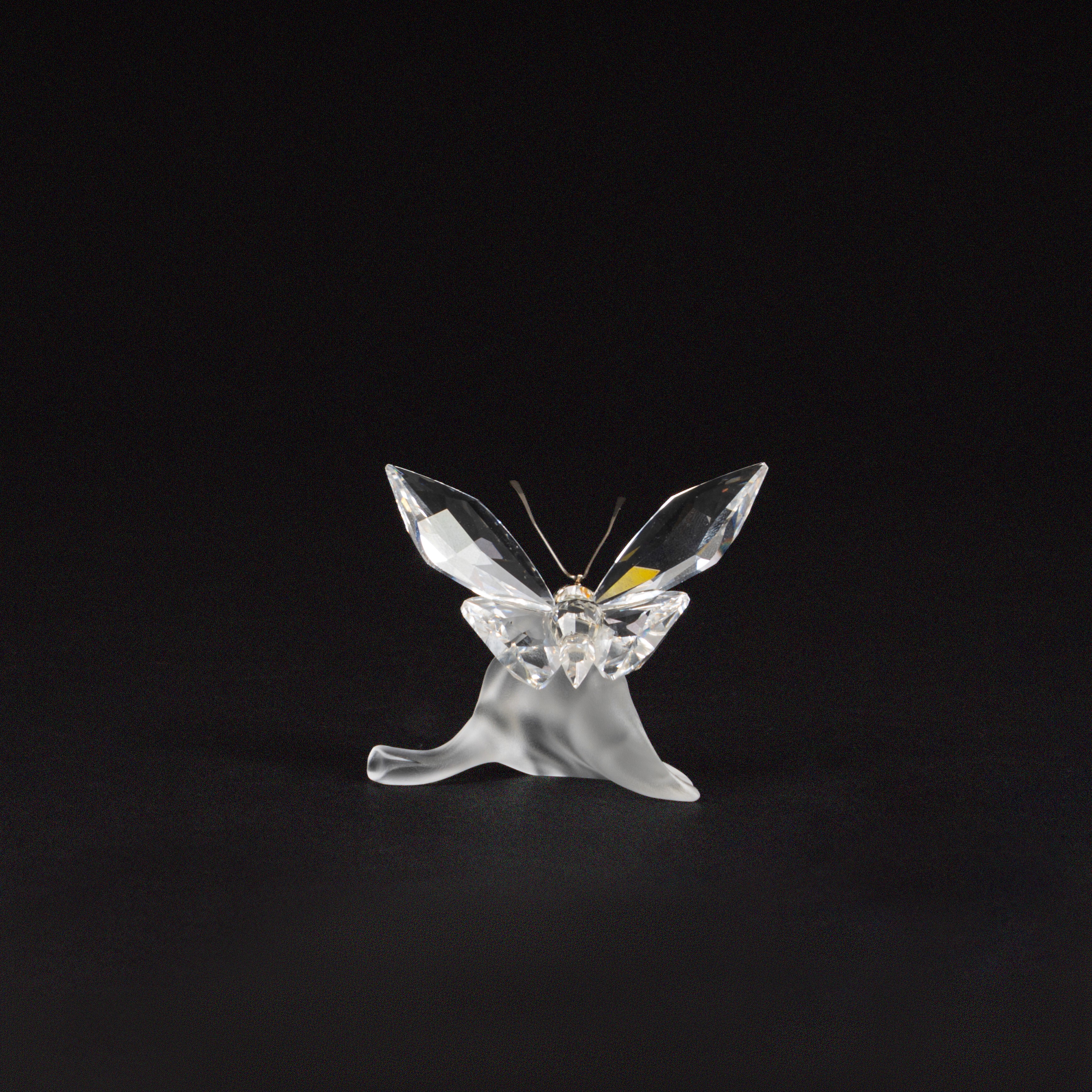 Swarovski - Farfalla su foglia in cristallo (serie In the Secret Garden)